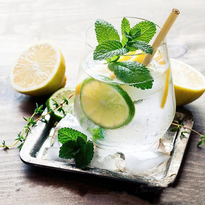 재사용 가능한 천연 대나무 음료 빨대 내구성 일회용 및 생분해성 1