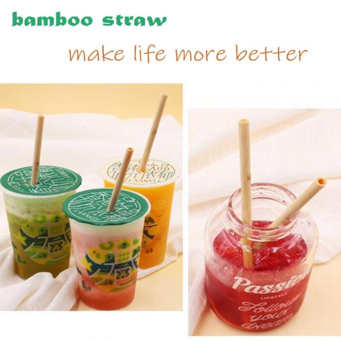 재사용 가능한 천연 대나무 음료 빨대 내구성 일회용 및 생분해성 2