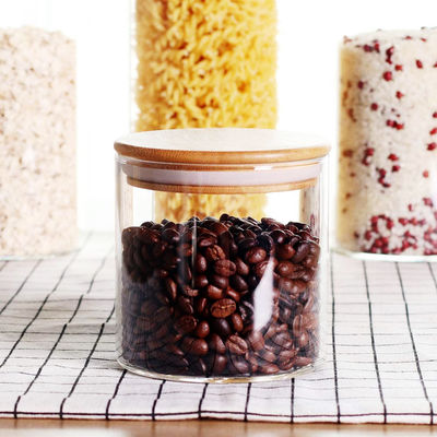 가치없는 실리콘 리프프로어브와 부엌 자 리드 유리용기 대나무 Lid