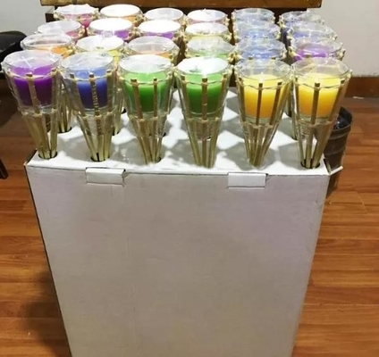 리필러블 치환 금속 석유 양철통과 야외 파티 천연 대나무 횃불
