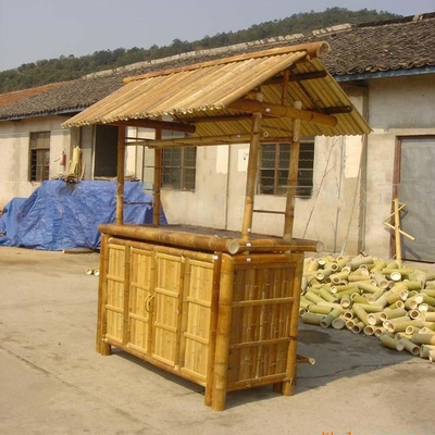 아래 캐비닛 선반 걸상과 카바나 파티 대나무 열대 티키 바 220x160cm