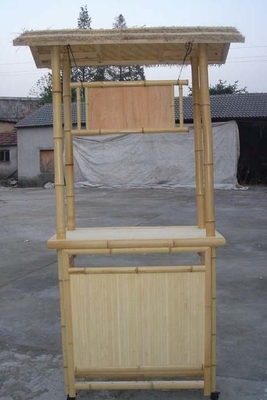 아래 캐비닛 선반 걸상과 카바나 파티 대나무 열대 티키 바 220x160cm