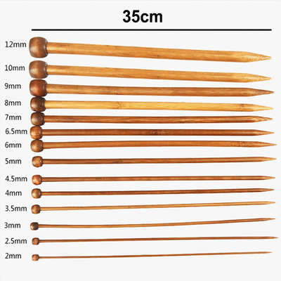 12 PC 대나무 원형편 바늘 대나무 크로쉐 세트