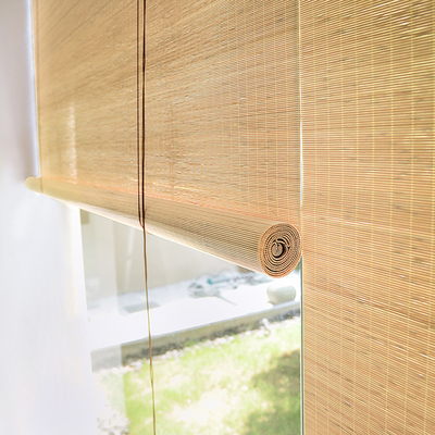 환경에 대나무 롤러 차양 수동 Pergola 대나무 장님 60 x 180cm