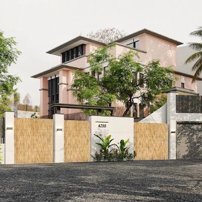 환경 친화적 인 천연 Reed 울타리 가벼운 무게 바늘 스크린 정원 개인 정보 180x150cm