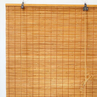 자연 친환경 Bambu Roller Blinds 로마 스타일 창문 그림자 Indoor Outdoor Privacy Decor