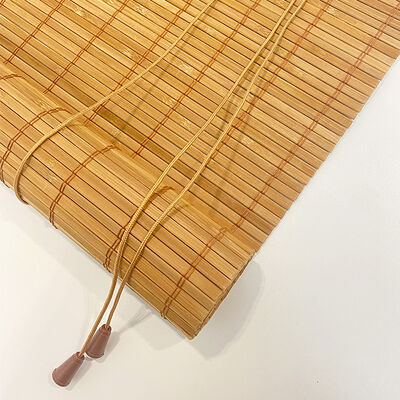 자연 친환경 Bambu Roller Blinds 로마 스타일 창문 그림자 Indoor Outdoor Privacy Decor