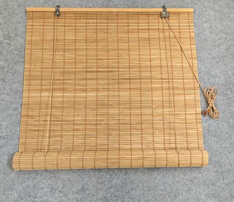 자연 친환경 Bambu Roller Blinds 로마 스타일 창문 그림자 Indoor Outdoor Privacy Decor